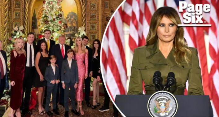 特朗普新年全家福缺了夫人