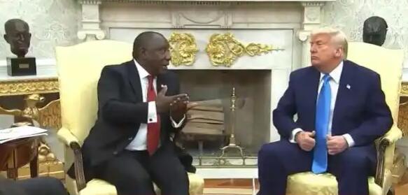 特朗普會見南非總統時起爭執